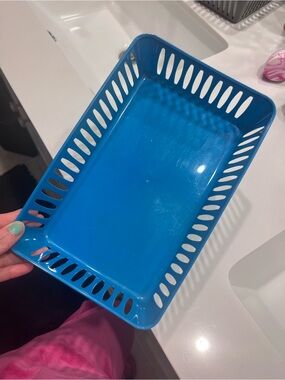 Blue Plastic Storage Tray